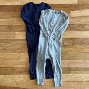 Set of 2 Primary Organic Zip Romper 18-24